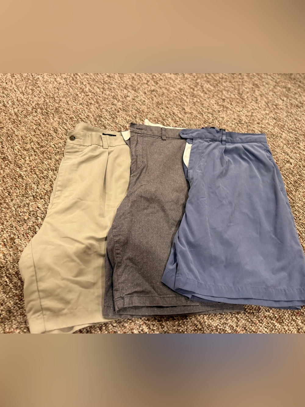Men's shorts Trio - Cream, Gray, Blue